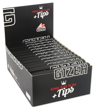 Gizeh Extra Fine (Black) King Size Slim Papier + Tips